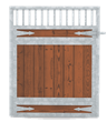 Tuscany Wood Door with Strap Latch - Galvanized